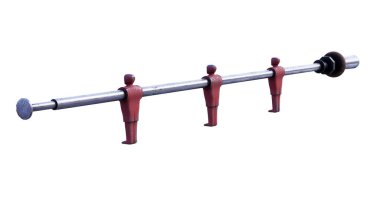 Dramatik aydınlatma - 3d render tarafından yaktı bir langırt masası figürinler bir closeup bakış