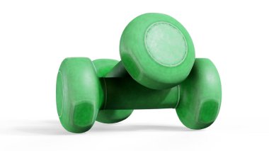 kettlebell beyaz üzerinde 3D render