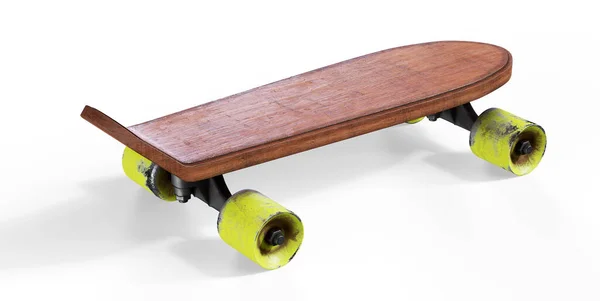 Skateboard Isolated White Mockup Rendering — Stock Photo, Image