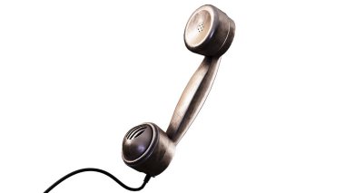 Eski kahverengi telefon 3D görüntüleyici