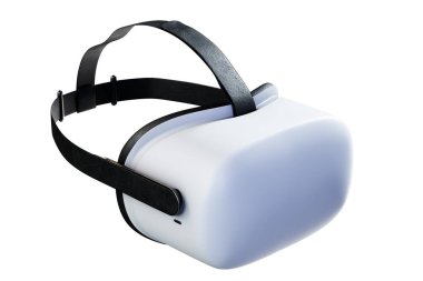 Modern sanal gerçeklik gözlük gölgeli gri bir arka plan üzerinde turuncu önek 3d render için