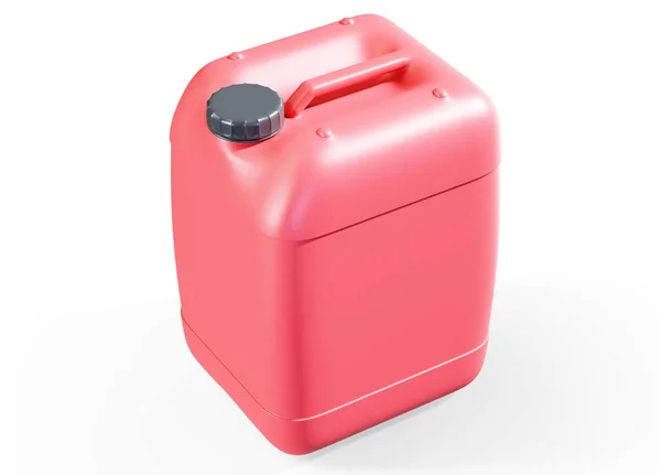 Red Jerrycan Isolated White Background Render — Stock Photo, Image