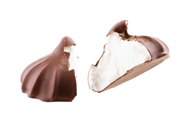Drei Marshmallows Schokolade — Stockfoto