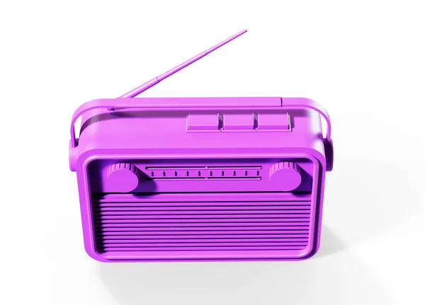 Roze Vintage Radio Illustratie Rendering — Stockfoto