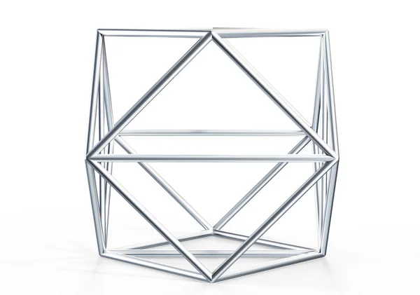 Representación Abstracta Del Cubo Volador —  Fotos de Stock