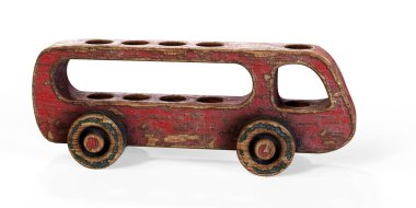 Okul otobüsü beyaz arkaplanda 3D görüntüleme