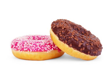 tatlı çörek üzerinde beyaz izole