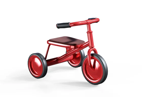 Rote Und Blaue Dreiräder Renderer Für Studioaufnahmen — Stockfoto