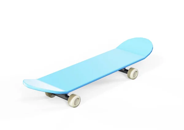 Skateboard Isolé Sur Une Maquette Blanche Rendu — Photo