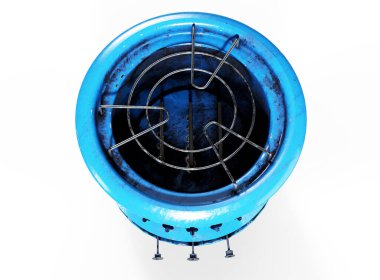 Çelik Ocak fırın, 3d render ile