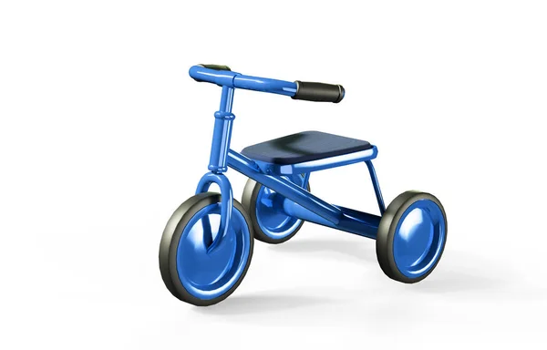 Красные Синие Трициклы Студийный Кадр Рендеринга — стоковое фото