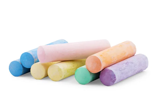 Set Colored Crayons White — Stock Photo, Image