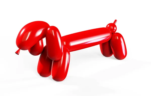 Zabawka Pies Szczeniak Balon Renderowania — Zdjęcie stockowe