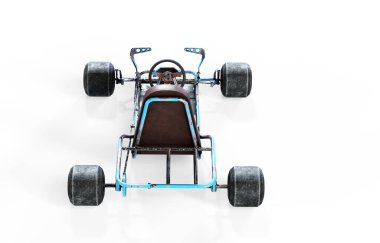 Karting. Çocuklar için yarış arabası. 3D render.