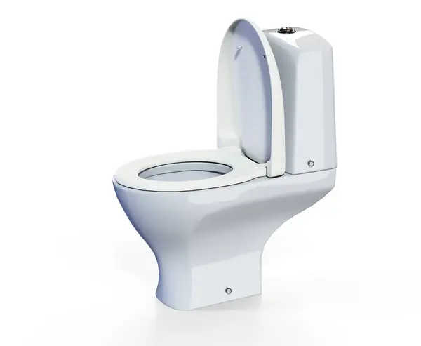 Nahaufnahme Einer Toilette Mit Waschbecken Getöntem Render — Stockfoto
