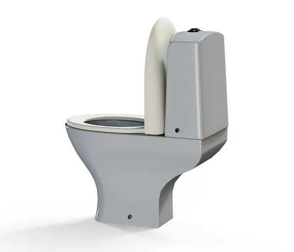 シンク付きのトイレのクローズアップ 3Dレンダリング — ストック写真