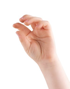 İzole edilmiş beyazlar üzerinde barış isteyen çocuk