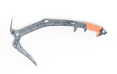 Beyaz arkaplanda Buz Ekseni 3d oluşturma 