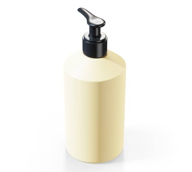 Sabun Pompası Şişe 3D Yapılandırma Sahnesi İzole Arkaplan