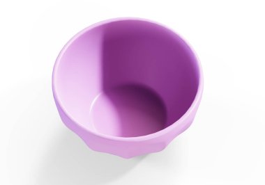 Beyaz arka planda krom kaplamalı ve krom kaplamalı paslanmaz çelik fırın. Yapışmayan mutfak gereçlerinin 3D görüntüsü