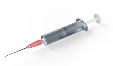 testosteron propiyonat şırınga ile 3D render