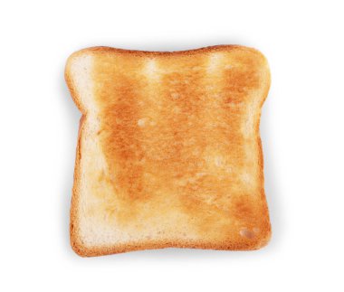 Beyaz arka planda yakın plan tost ekmeği. İzole edilmiş 