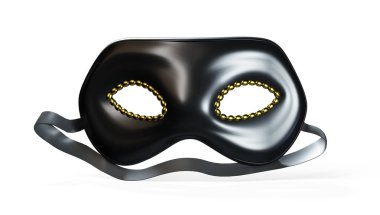 Beyaz Arkaplanda Gerçekçi Karnaval Maskesi