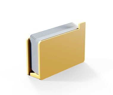 Kağıt 3d işlemeli dizin simgesi