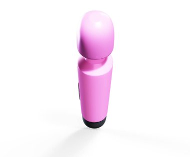 Pink Dildo vibrator for sex games icon isolated on pink background. Sex toy for adult. Vaginal exercise machines for intimate. Minimalism concept. 3d illustration 3D render