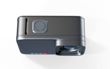 Beyaz arkaplandaki Eylem Kamerası 3d görüntüleyici