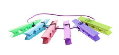 Clothesline, 3d render asılı boş an fotoğraf