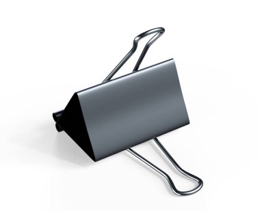 Tablo 3d üzerinde metal ataçları olan boş kağıt yığınlarının panoramik görüntüsü