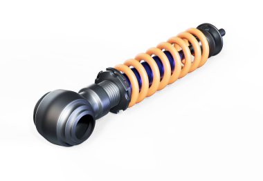 Beyaz arka planda şok emici. 3d hazırlayıcı