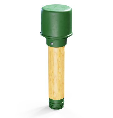 3d render of a grenade isolated on white background
