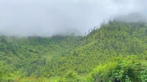 부탄의 구름과 계곡의 — 비디오