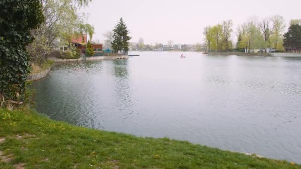Video Del Lago Alte Donau Austria Viena — Vídeos de Stock