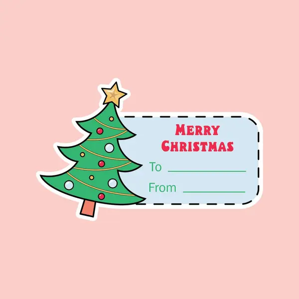 Noel kartı CMYK renk modunda. Sarı yıldızlı yeşil noel ağacı ve kırmızı, mavi ve sarı topları