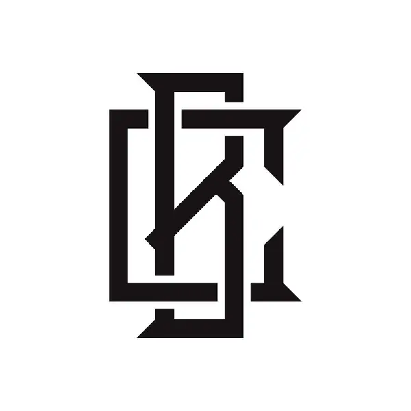 B ve C harflerinden oluşan bir monogram logosu. Beyaz arka planda gotik tarzda siyah harfler.