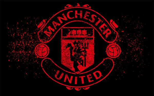Manchester 'ın futbol kulübü logosu Manchester Birleşik Krallık tipografi grafik tasarımı, Manchester Red Typography, Manchester kelime grafitisidir.