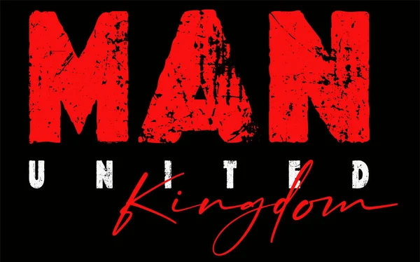 Klasik mancester tipografi grunge, Manchester Red Typography, Manchester Birleşik Krallık grafiksel tişört ya da sweatshirt tipografisi. 