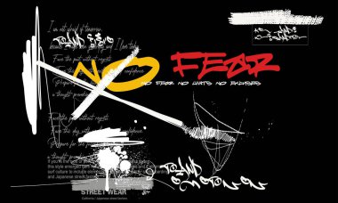 Kentsel tipografi hipster sokak sanatının graffiti sloganı, tipografi sokak sanatının graffiti çizimi vektör, tişört veya sweatshirt grafikleri, posterler, web siteleri ve tasarımınızın ihtiyacı olan