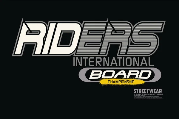 Tişört, klasik tasarım, Riders tipografi tasarımı, tişört ya da sweatshirt grafikleri, posterler, web siteleri için vektör ilüstrasyon serbest stil grafikleri ve tasarımınızın