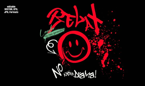 Grunge ile kentsel tarz hakkında tipografik arka plan, tipografi grafitisini gevşetin, tipografi sokak sanat grafitisi, tişört ya da sweatshirt, poster, web siteleri için metin sıçraması, tişört baskı desenleri,