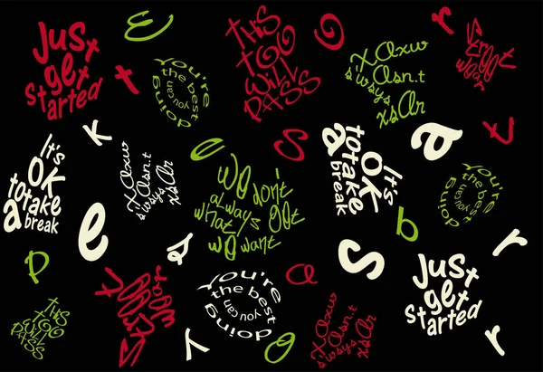 Shirt Imprimé Encre Sèche Pinceau Artistique Moderne Calligraphie Slogan Typographie — Image vectorielle