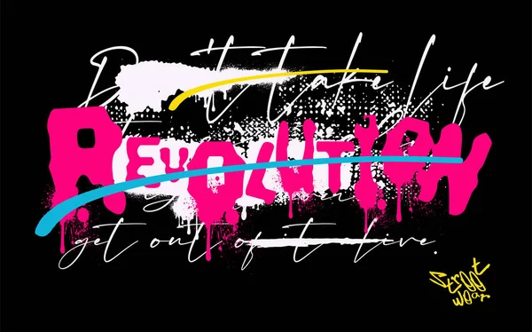 Kentsel tipografi grafiği sloganı neon sprey etkisi, tipografi sokak sanatı graffiti sloganı sprey efektli baskı, tişört baskısı desenleri, tişört ya da sweatshirt için grafikler, posterler, web siteleri ve tasarımınızın ihtiyacı olan şeyler.