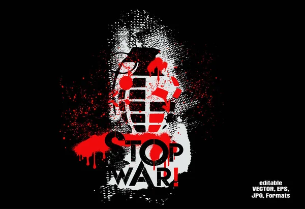 Stop War Posters Žádná Válka Zachraň Svět Creative Peace Plakát — Stockový vektor