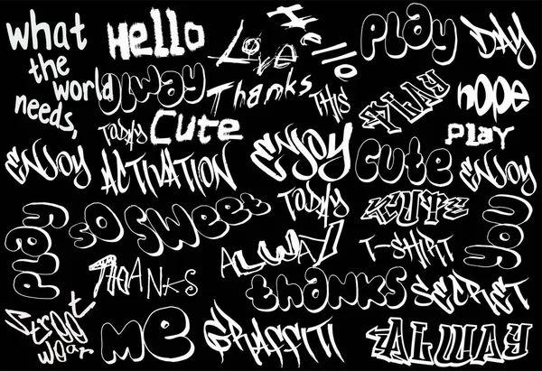 Tipografi sokak sanatının graffiti sloganı, Vector graffiti etiketleri, pürüzsüz desenler, şehir tipografisi sokak sanatının graffiti sloganı, tipografi hipster sokak sanatının grafitisi sloganı, sanat grafiti tarzı slogan, tişört, poster veya sweatshirt için tekstil.