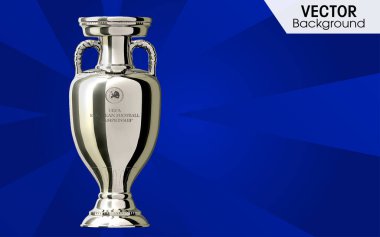 Karachi, Pakistan-15 Temmuz 2023: 2024 Avrupa Futbol Şampiyonası logosu Almanya 'da. Ödül Vektörü İllüstrasyonu.