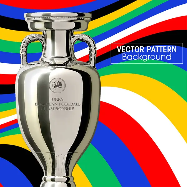 Karachi, Pakistan-15 Temmuz 2023: 2024 Avrupa Futbol Şampiyonası 'nın vektör arkaplan logosu Almanya vektör illüstrasyonunda.