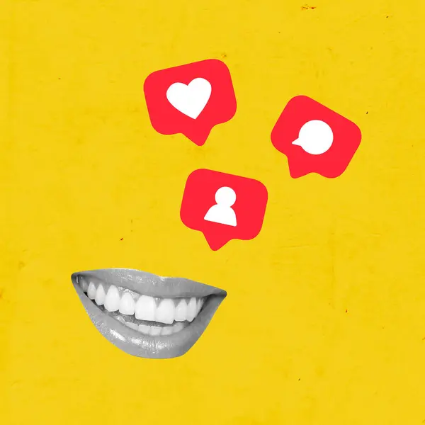 Sosyal Medya Yaratıcı Kavram Sanat Kolajı. Simge Web Kurgusu. Uzay Arkaplanı Afişi Poster Posteri Poster Tasarımı Kopyala. Sevgi Takibi Sembol Ana Sayfası Web Trendi Ünlü Trend 2024